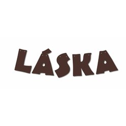 Girlanda " LÁSKA  " hnědá